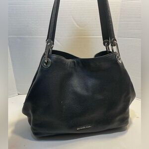 Michael Kors Raven Large Pebbled Black Shoulder Bag
